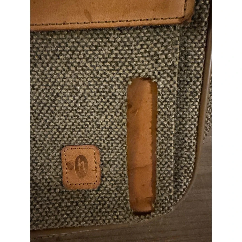 Hartmann Luggage Vintage‎ Tweed Leather Trim Shoulder Bag Tan Brown Carry On